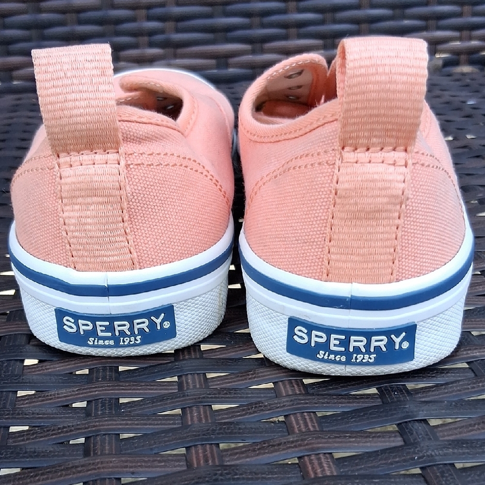 Sperry Women's Peach Slip-On Sneakers - Picture 2 of 8